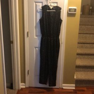 Emaline black and white dotted jumpsuit